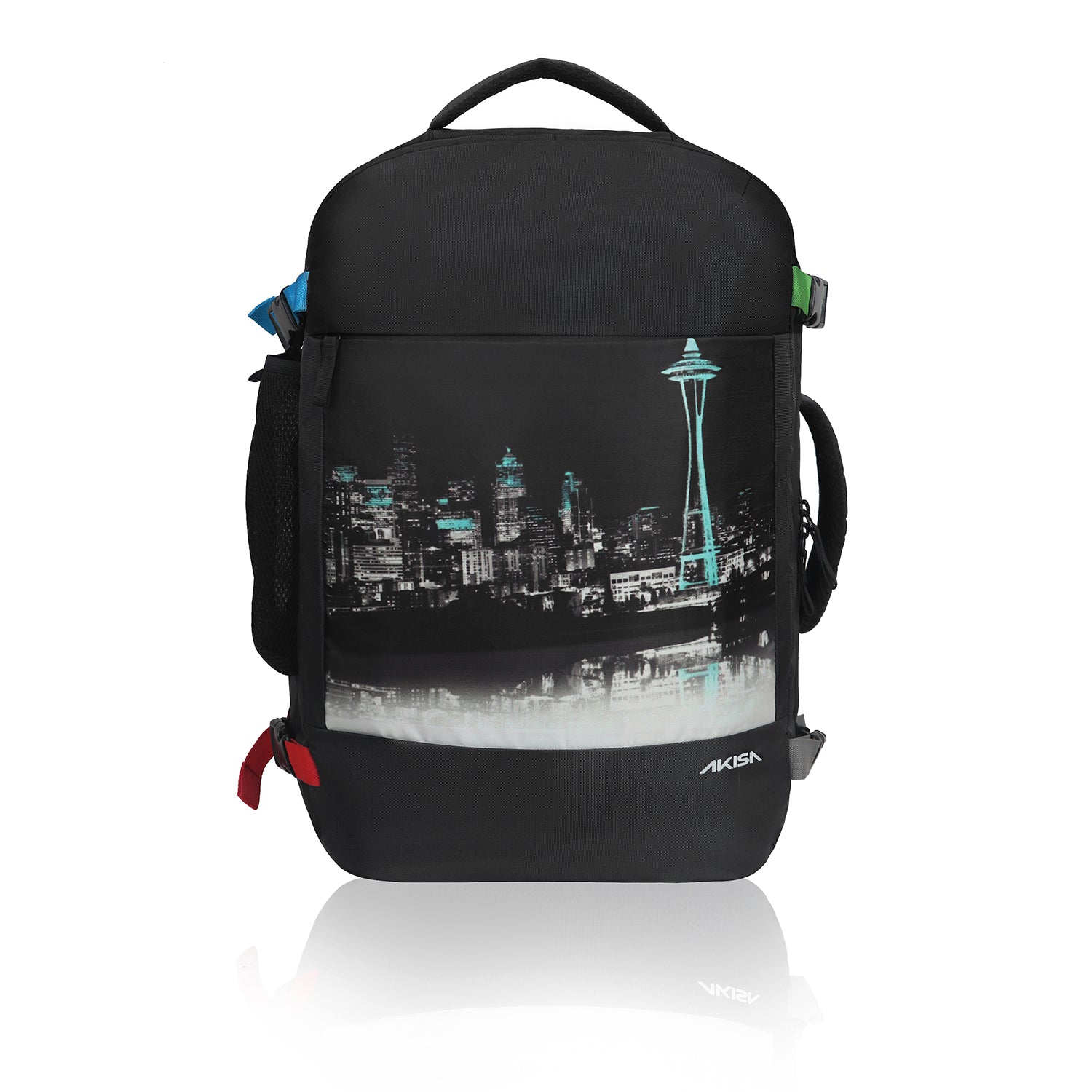 AKISA Overnighter Expandable Laptop Backpack - 32L - Black