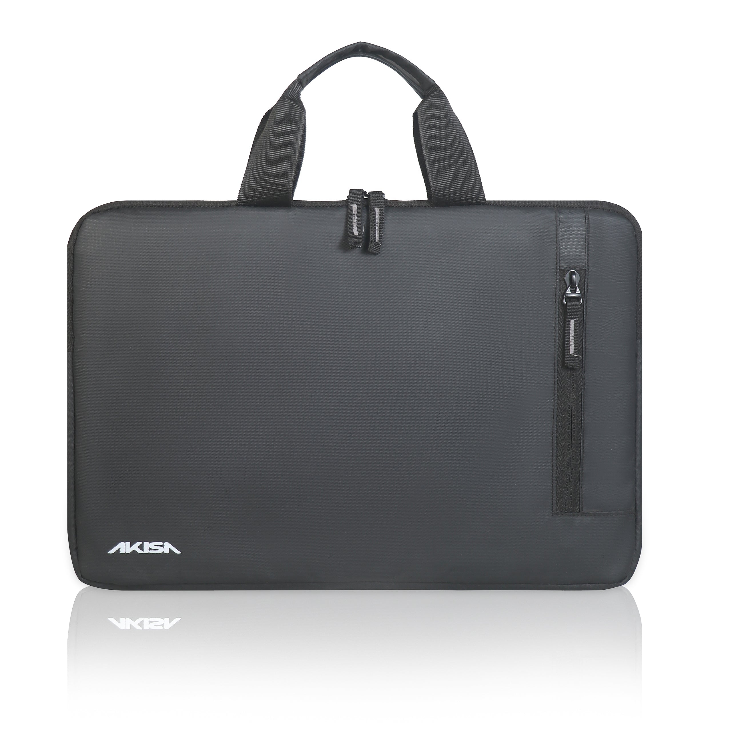 AKISA 15.6" Laptop Sleeve with Handle - Matte Black