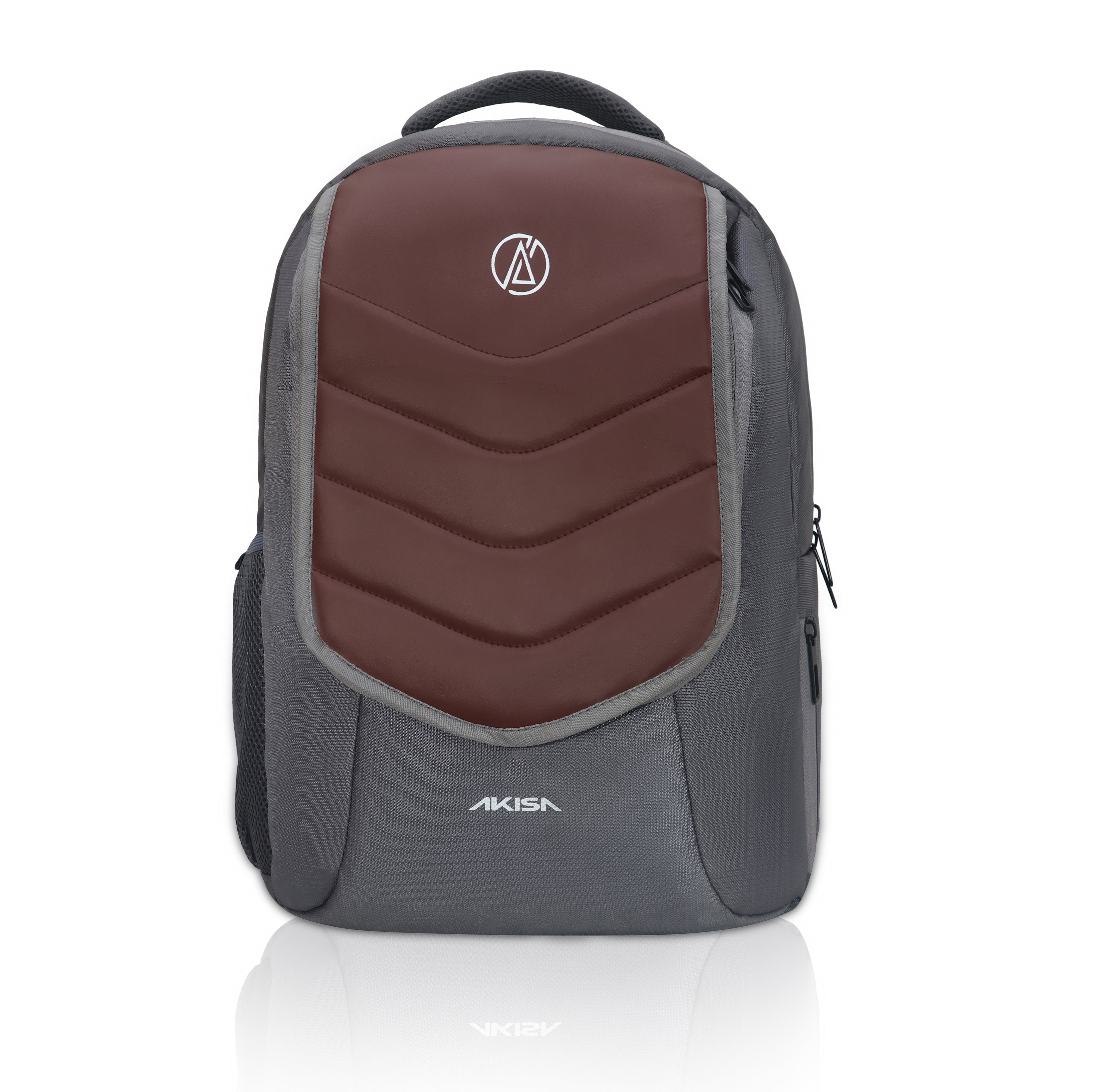 AKISA Explorer Premium Laptop Backpack - Brown/Grey