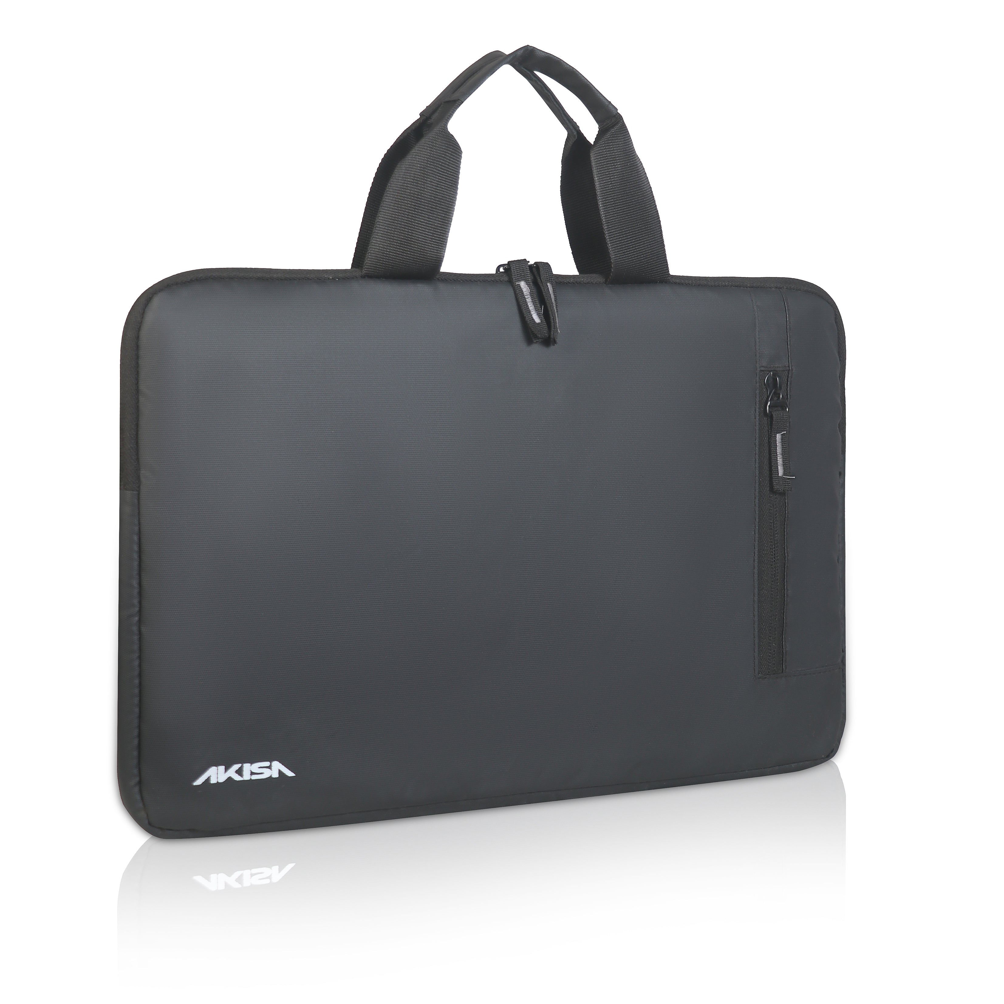 AKISA 15.6" Laptop Sleeve with Handle - Matte Black