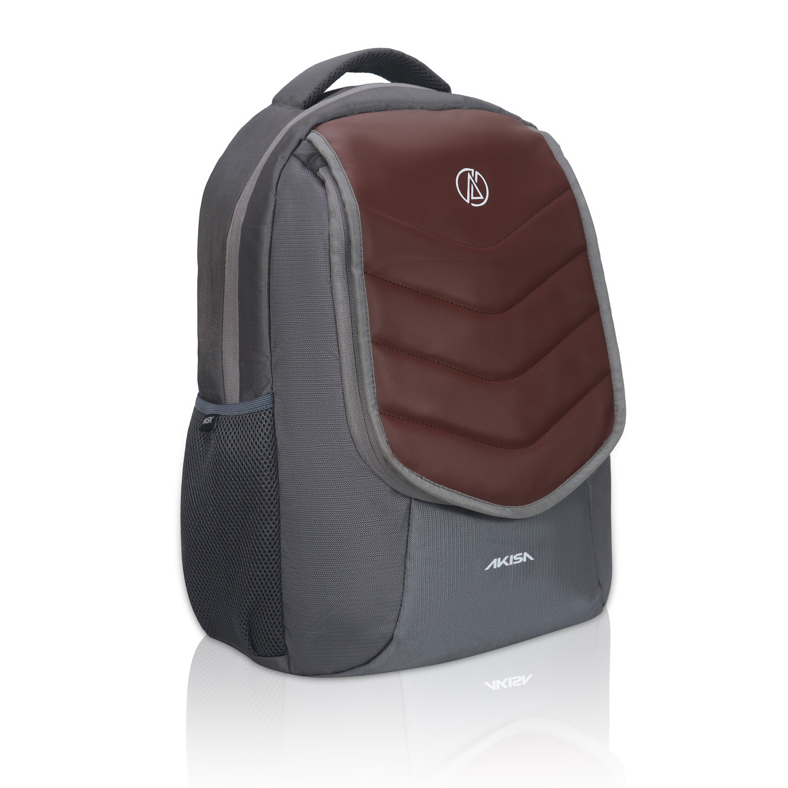 AKISA Explorer Premium Laptop Backpack - Brown/Grey