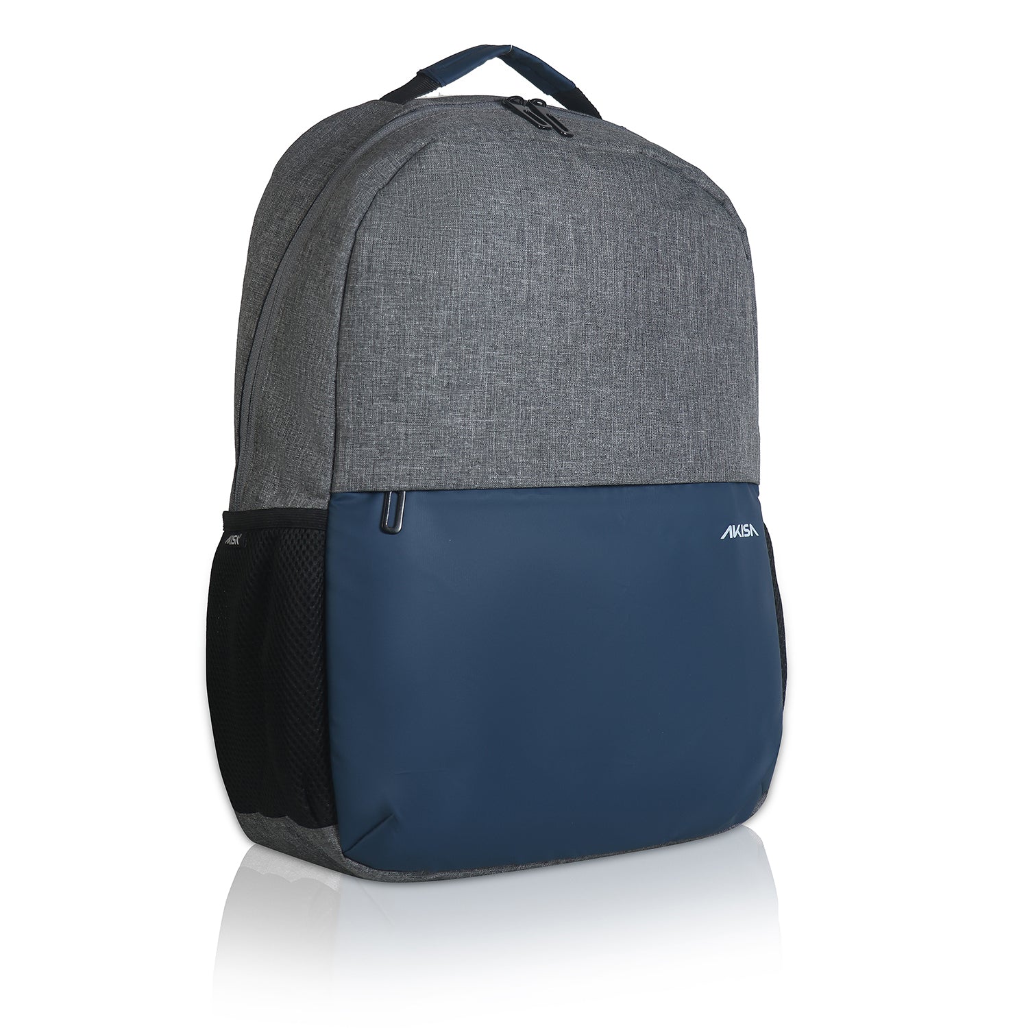 AKISA Everyday Compact Laptop Backpack - Dark Blue/Grey
