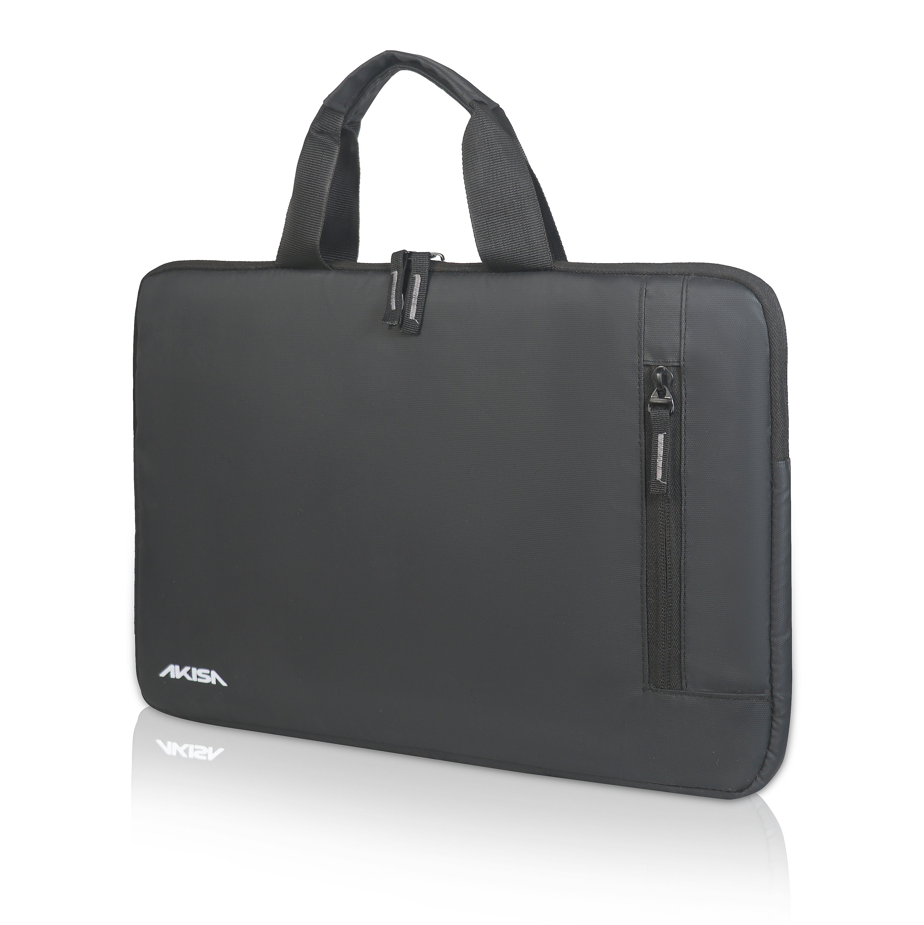 AKISA 15.6" Laptop Sleeve with Handle - Matte Black