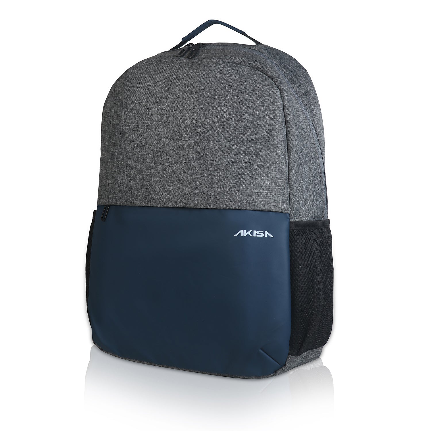 AKISA Everyday Compact Laptop Backpack - Dark Blue/Grey