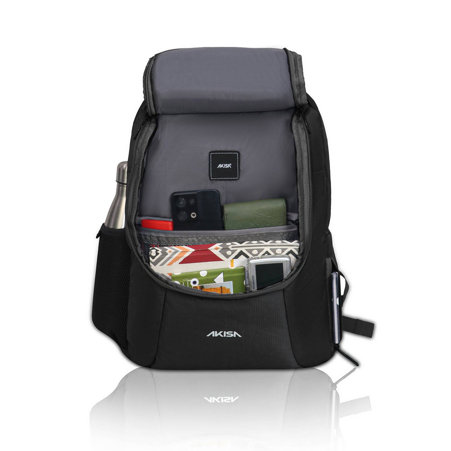 AKISA Explorer Premium Laptop Backpack - Black/Grey