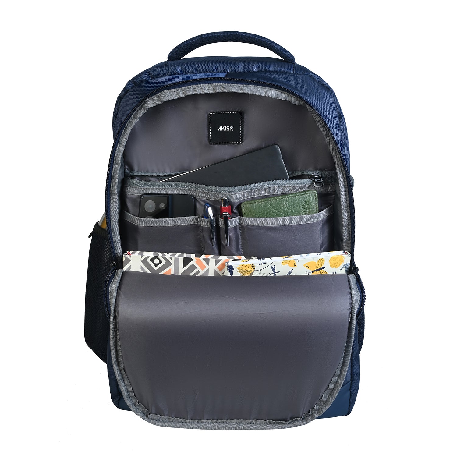 AKISA Swiss Cut 15.6" Smart Laptop Backpack - Dark Blue