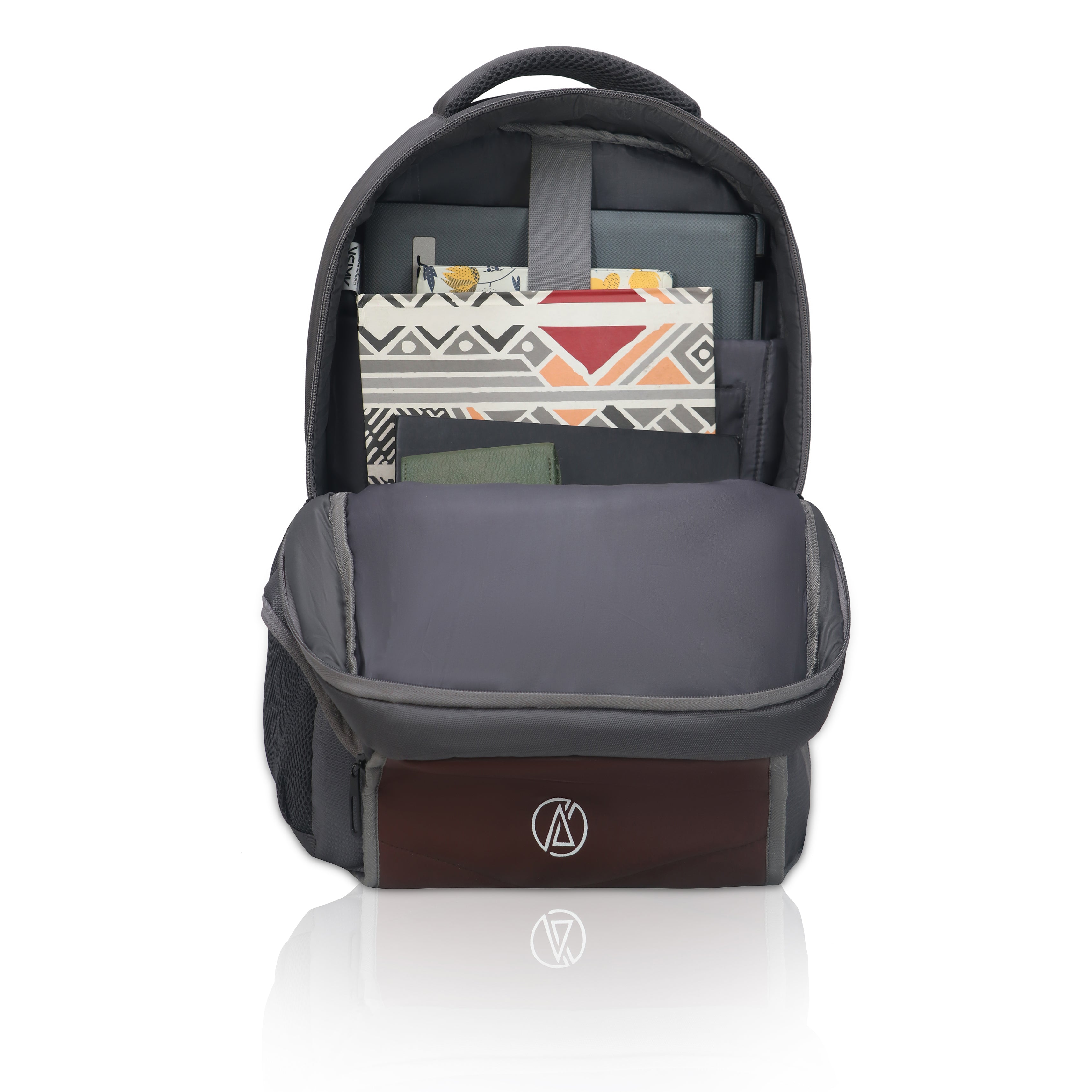 AKISA Explorer Premium Laptop Backpack - Brown/Grey