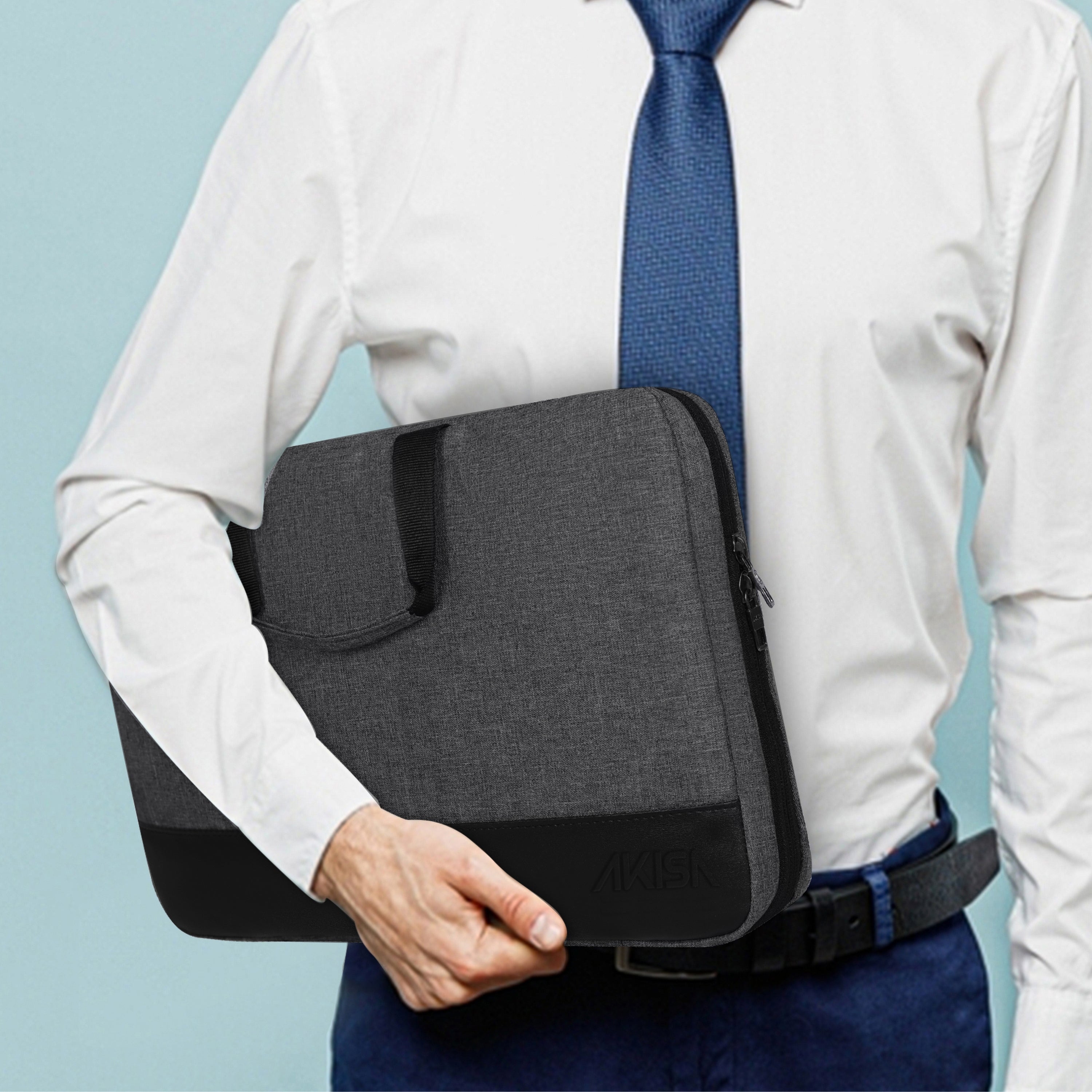 AKISA Magma 15.6" Laptop Sleeve with Handle - Dark Grey