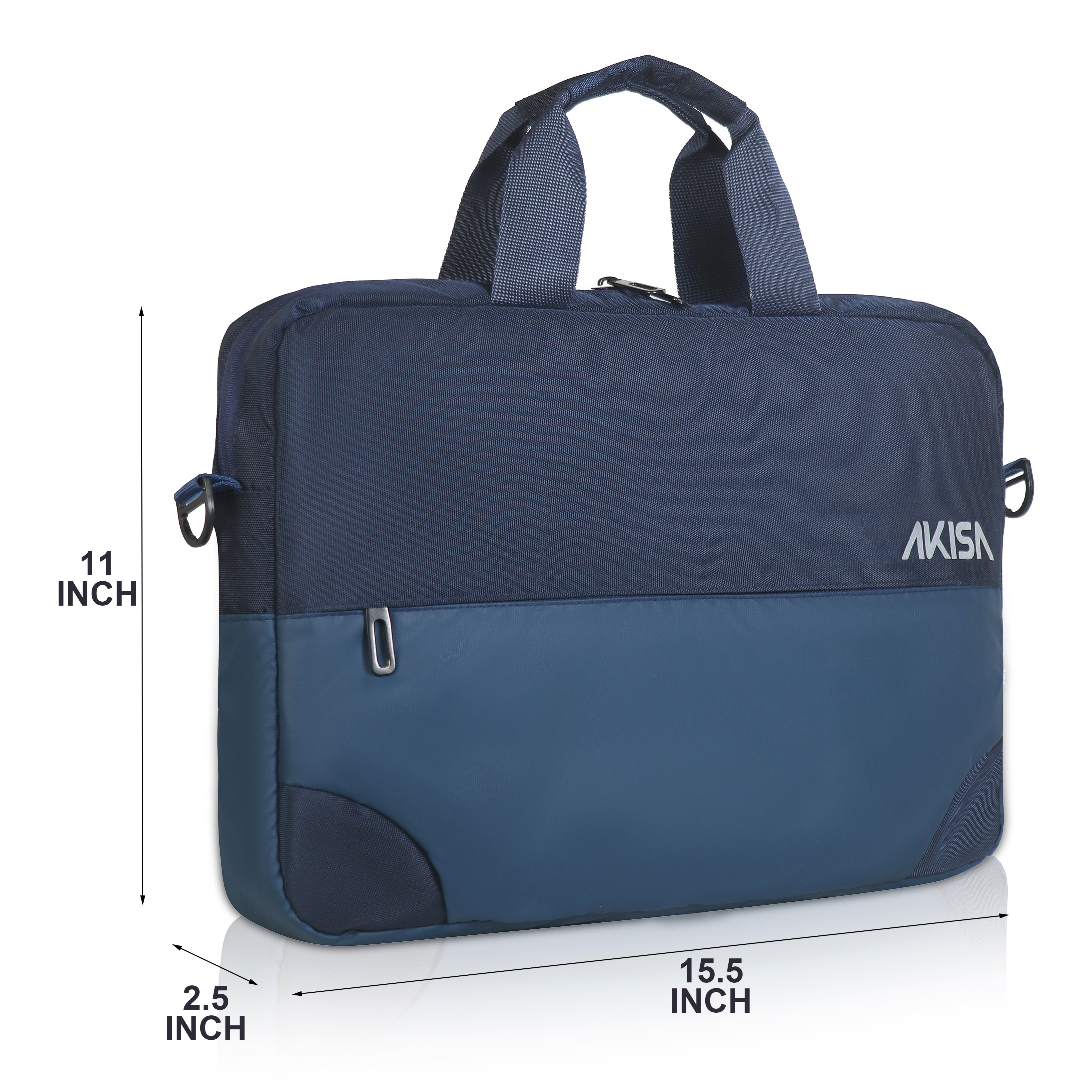 AKISA 15.6" Laptop Sleeve with Handle - Dark Blue