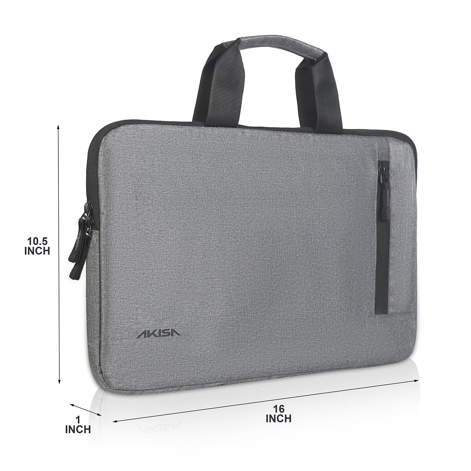 AKISA 15.6" Laptop Sleeve with Handle - Grey