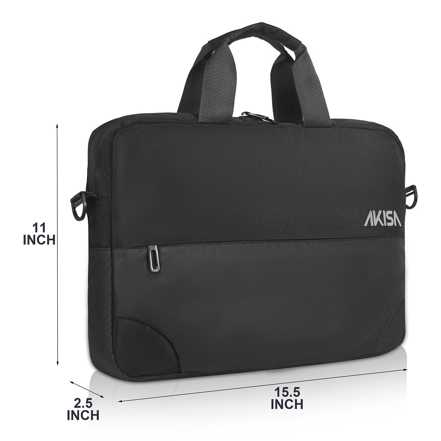 AKISA 15.6" Laptop Messenger Bag - Black