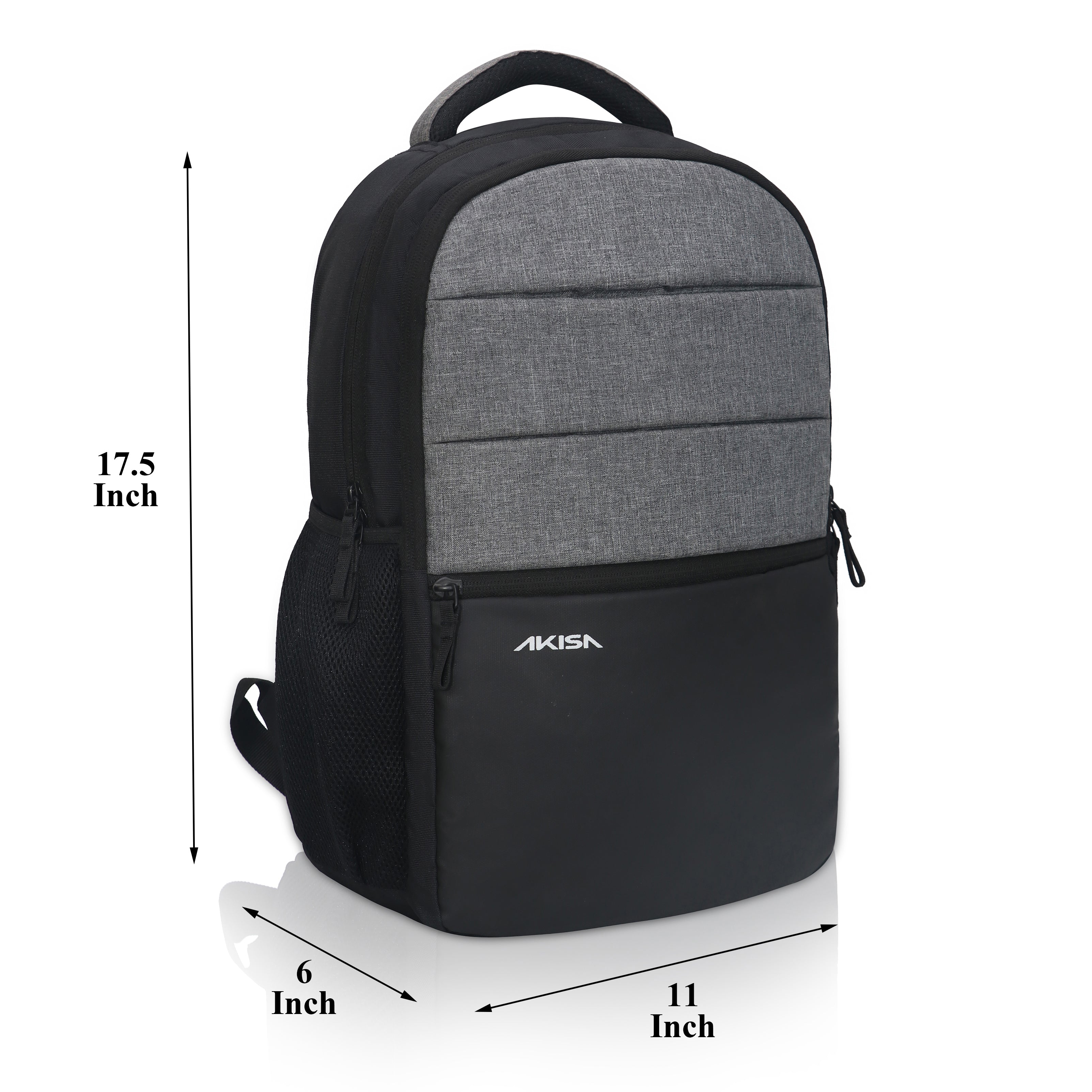 AKISA Everyday Laptop Backpack - Grey/Black