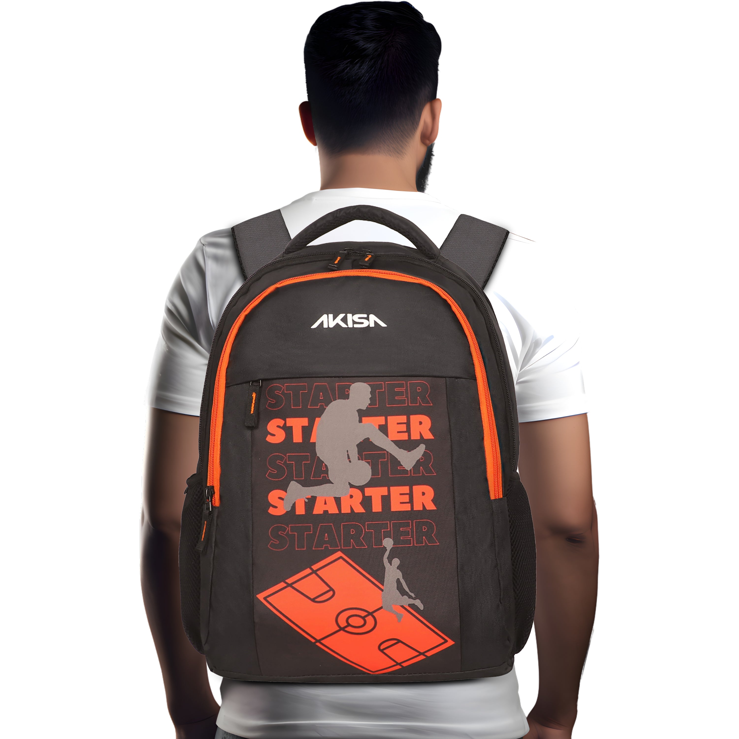 AKISA Basketball Backpack – 32L – Orange/Black