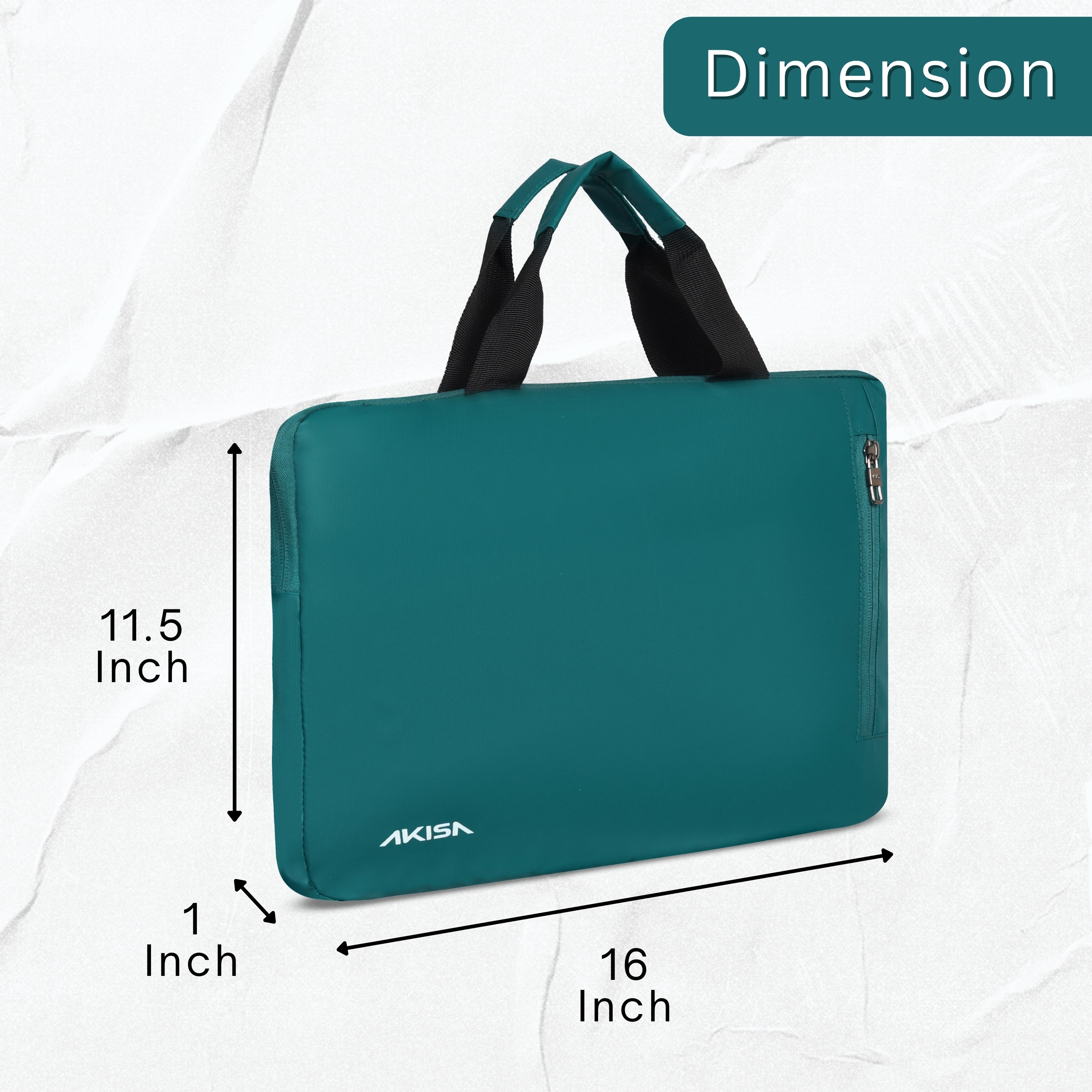 AKISA 15.6" Laptop Sleeve with Handle - Teal