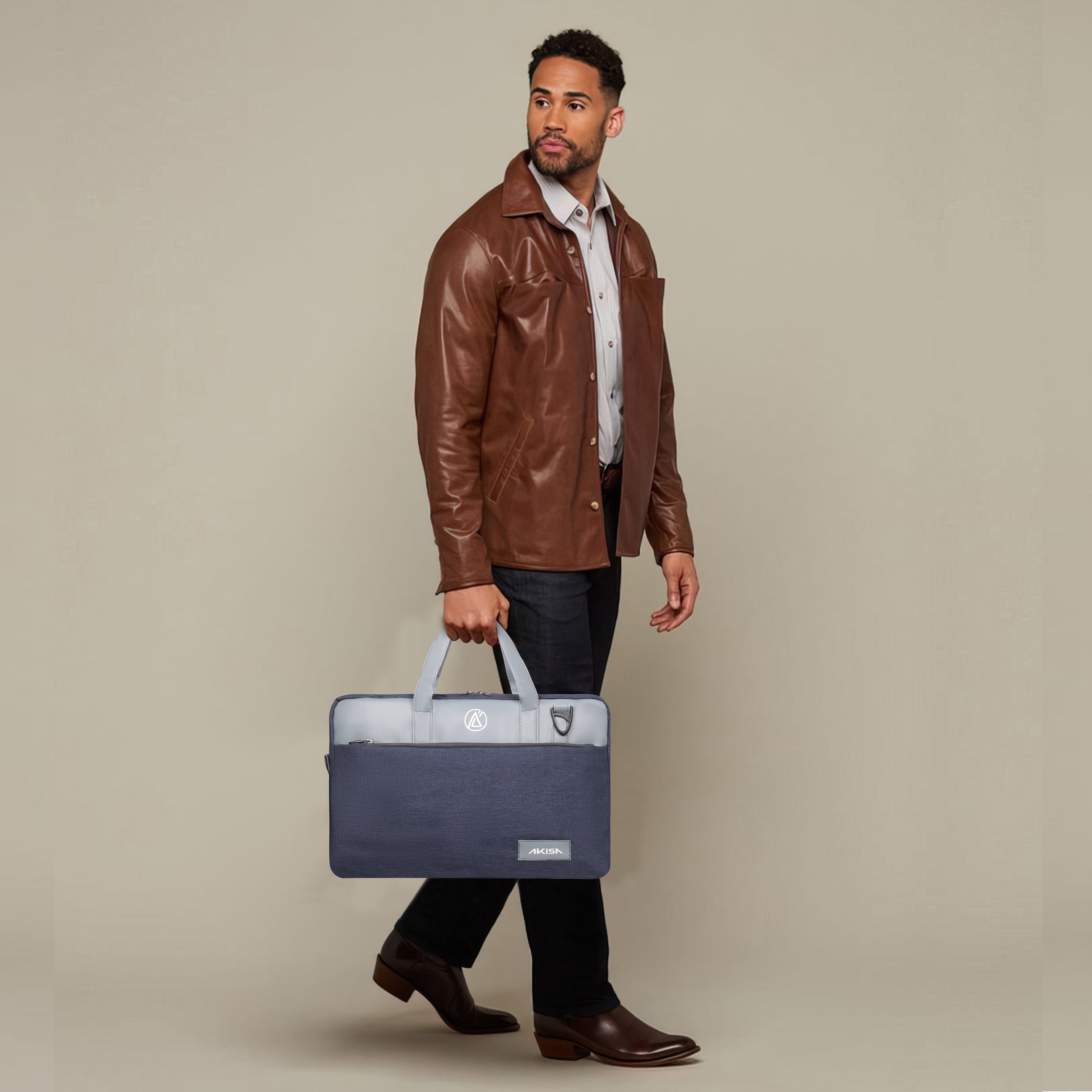 AKISA Magma Premium 15.6" Laptop Sleeve - Dark Blue