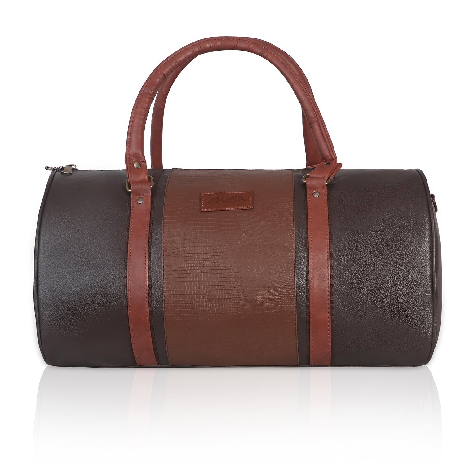 AKISA Travel Sling Duffle Bag with Shoe Compartment - 25L - Brown